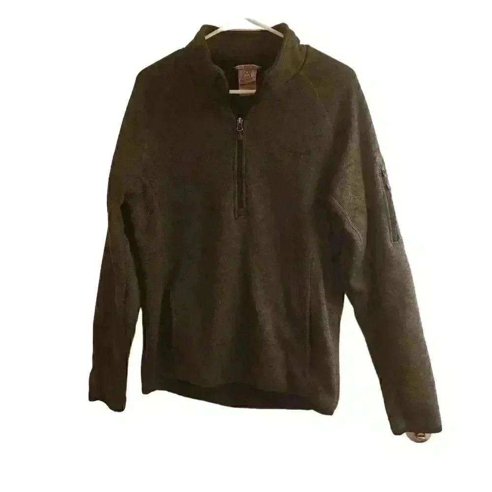 𝅺Avalanche Men's Green 1/4 Zip Pullover Sweater Jacket